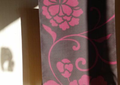 silk kimono textile (peony pattern)